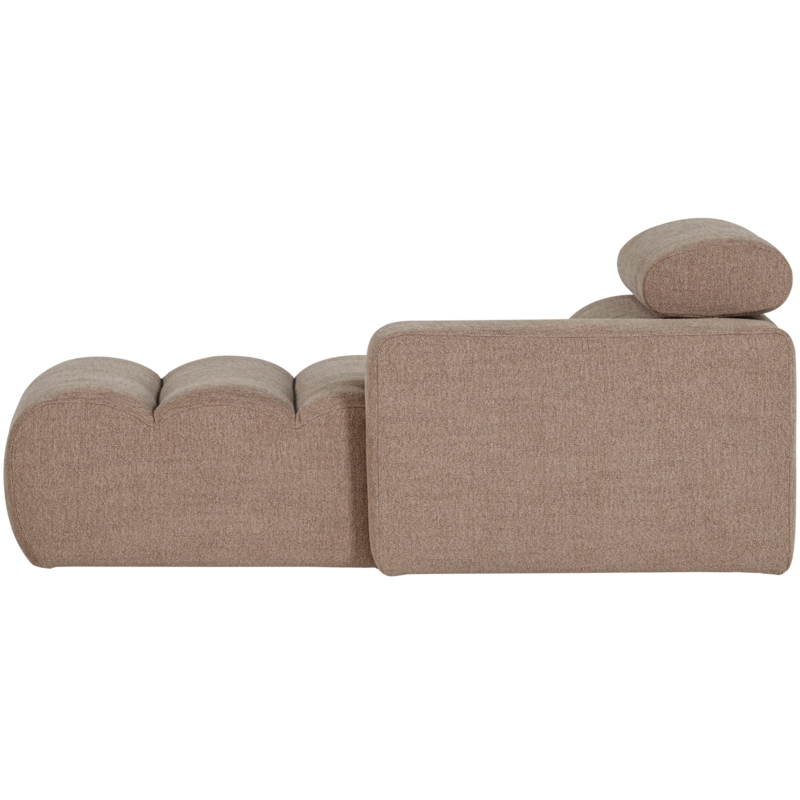 WOOOD-collectie Novi Chaise Longue Element Arm Rechts Boucle Taupe