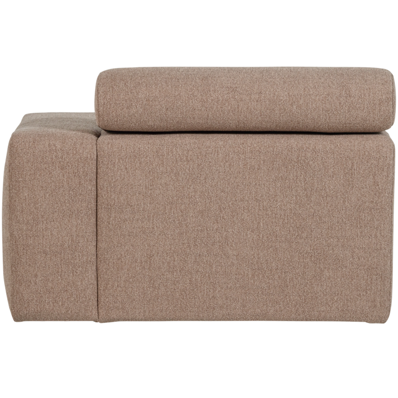 WOOOD-collectie Novi Chaise Longue Element Arm Rechts Boucle Taupe