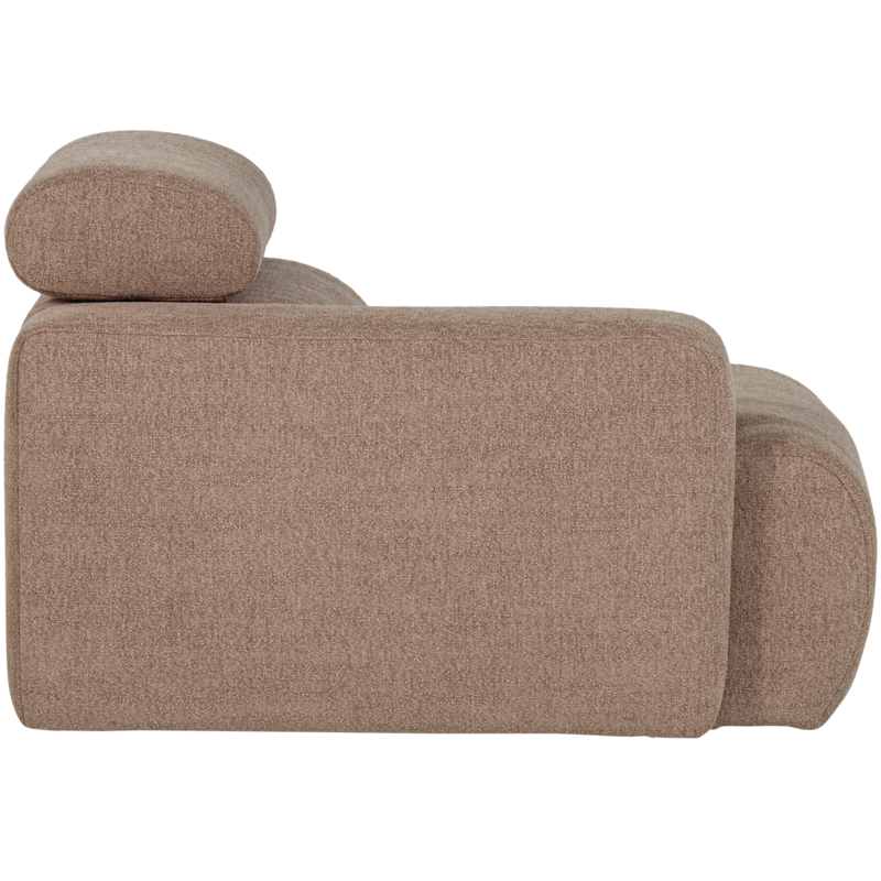 WOOOD-collectie Novi 1-Zits Element Arm Links Boucle Taupe
