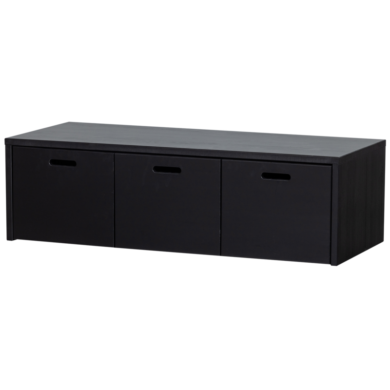 WOOOD-collectie Silke Kistbank Met Lades Grenen Diepzwart [Fsc]