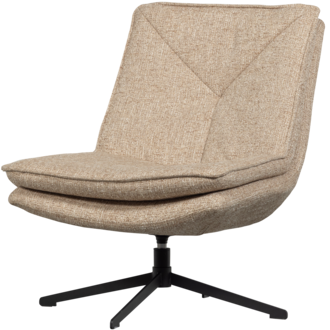 WOOOD Milaro Draaifauteuil Naturel Melange
