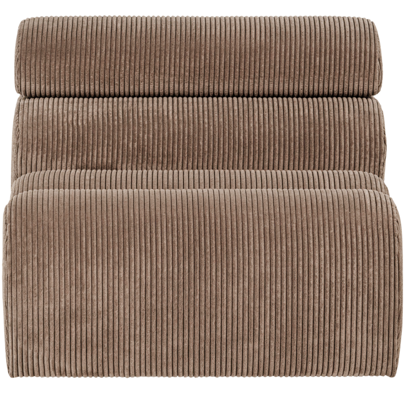 WOOOD-collectie Novi 1-Zits Element Ribstof Taupe