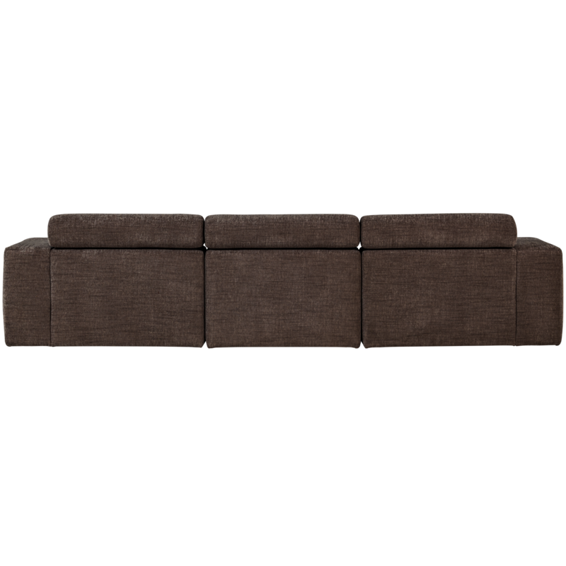 WOOOD-collectie Novi Chaise Longue Bank Links Donkerbruin Melange