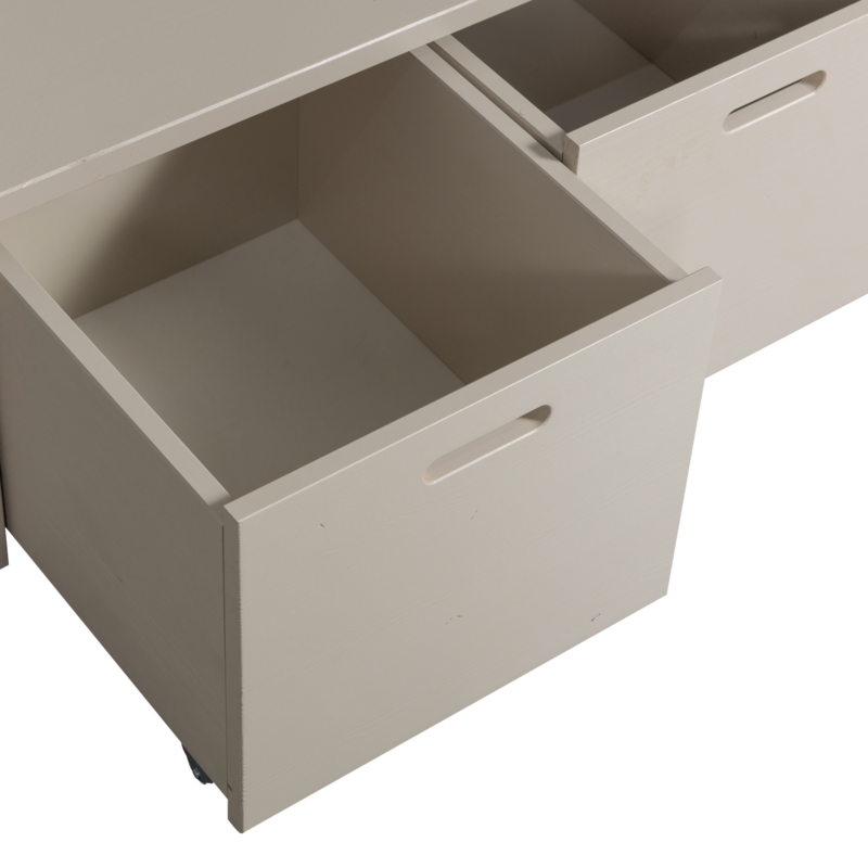 WOOOD-collectie Silke Kistbank Met Lades Grenen Dust [Fsc]