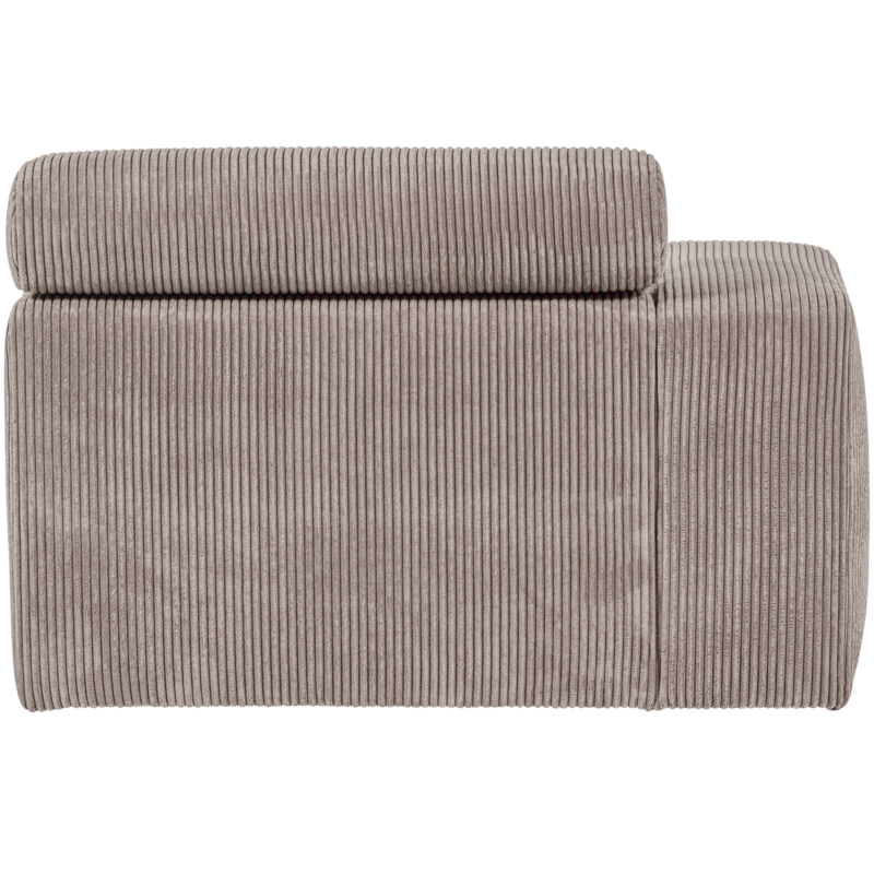 WOOOD-collectie Novi Chaise Longue Element Arm Links Ribstof Zand