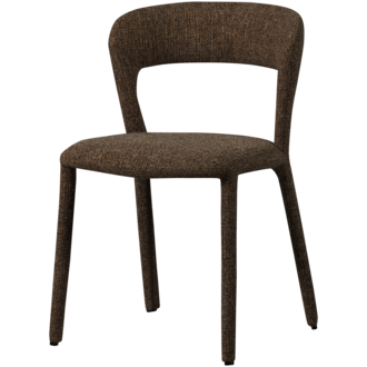 WOOOD NOBLE EETKAMERSTOEL DONKERBRUIN MELANGE