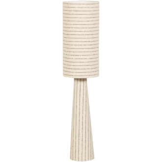 WOOOD Loft Vloerlamp Metaal/Boucle Naturel Met Strepen 130Xo30Cm