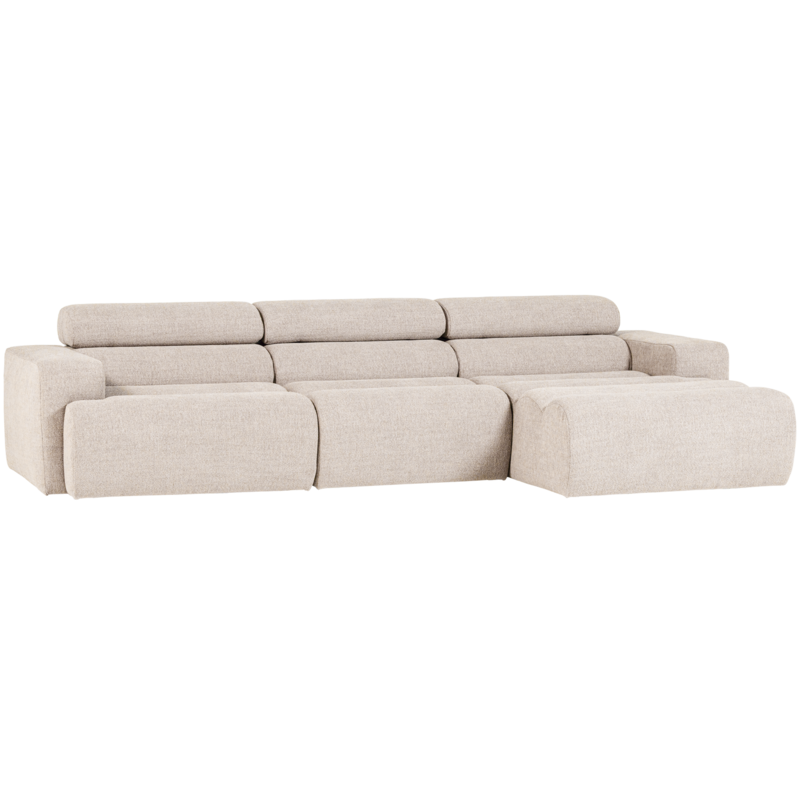 WOOOD-collectie Novi Chaise Longue Bank Rechts Boucle Naturel