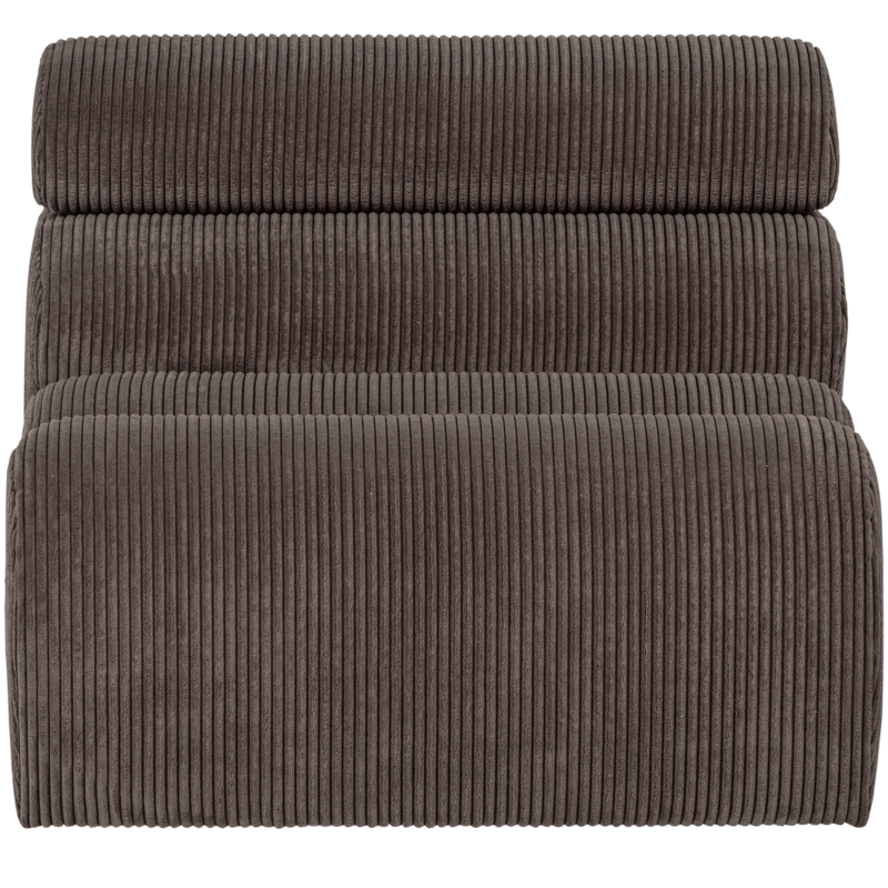 WOOOD-collectie Novi 1-Zits Element Ribstof Grijsbruin