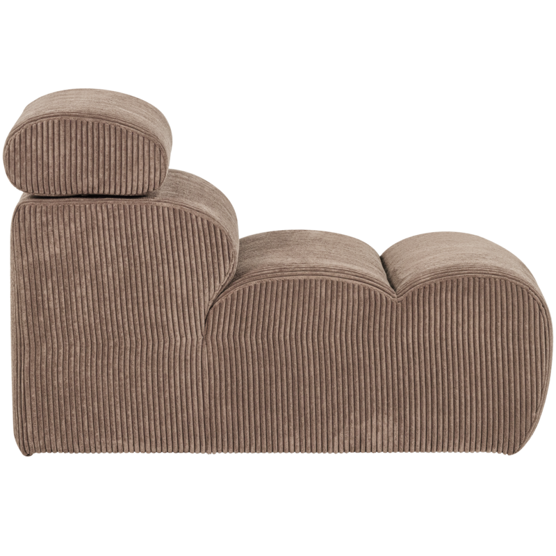 WOOOD-collectie Novi 1-Zits Element Ribstof Taupe