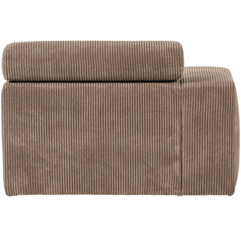 WOOOD-collectie Novi Chaise Longue Element Arm Links Ribstof Taupe