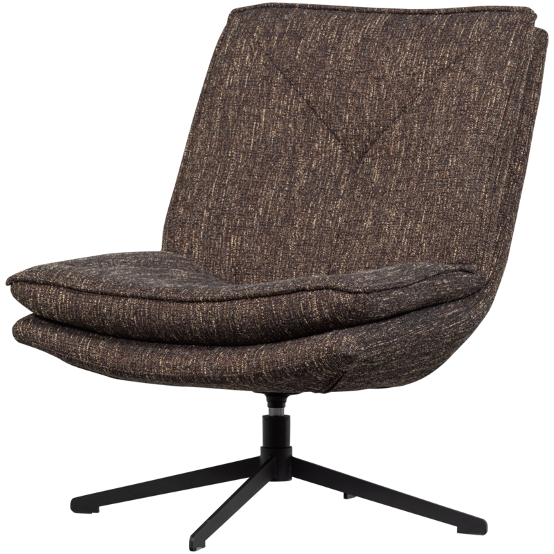 WOOOD-collectie Milaro Draaifauteuil Bruin Melange