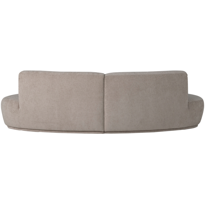 WOOOD-collectie Batavier Half Ronde Bank 4-Zits Velvet Melange Zand