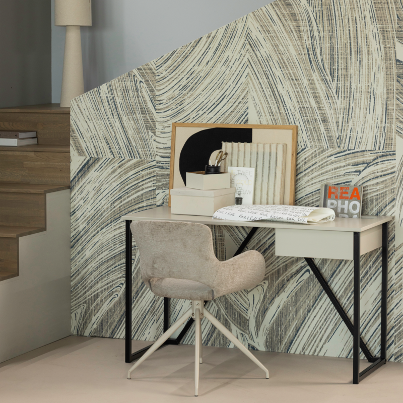 WOOOD-collectie Eliva Eetkamerstoel Structure Velvet Zand - Set Van 2
