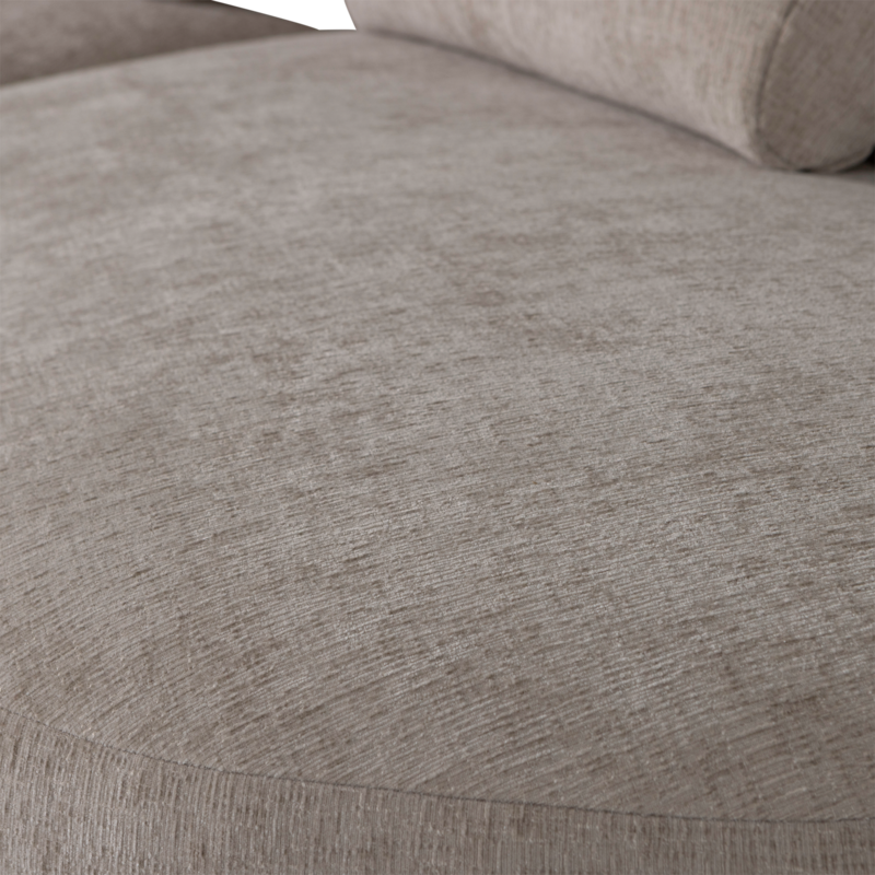 WOOOD-collectie Batavier Half Ronde Bank 4-Zits Velvet Melange Zand