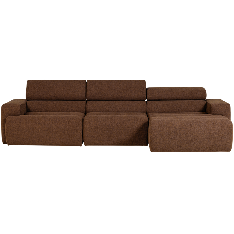 WOOOD-collectie Novi Chaise Longue Bank Rechts Boucle Mokkabruin