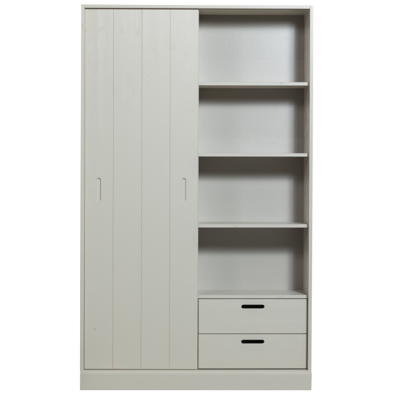 WOOOD-collectie Mila Schuifdeurkast Grenen Dust [Fsc]