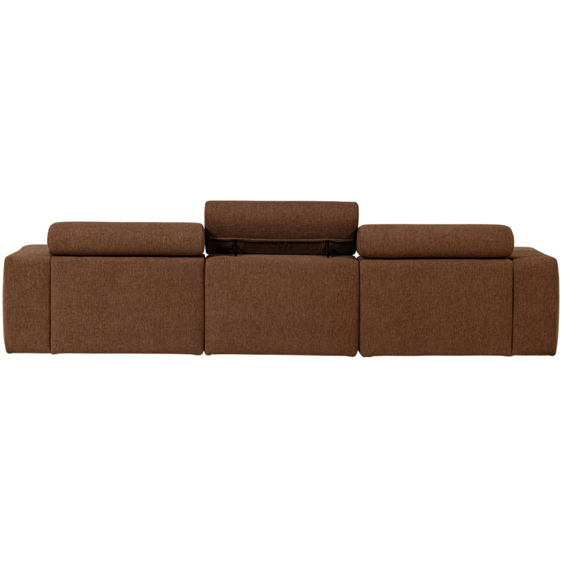 WOOOD-collectie Novi Chaise Longue Bank Rechts Boucle Mokkabruin