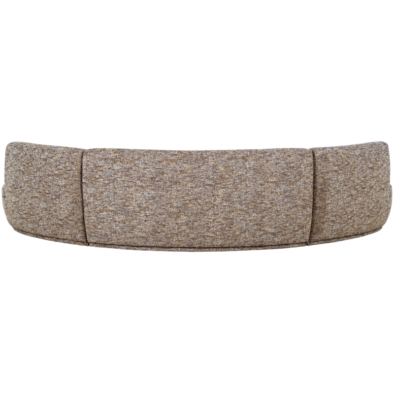 WOOOD-collectie Batavier Half Ronde Bank 6-Zits Lichtbruin Melange