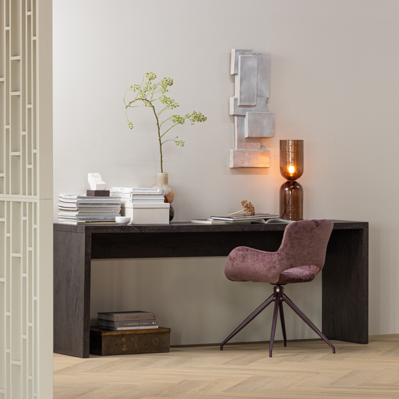 WOOOD-collectie MAAN SIDETABLE MDF DONKERBRUIN