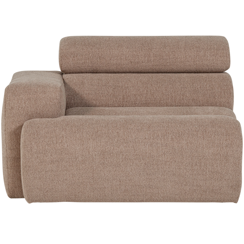WOOOD-collectie Novi 1-Zits Element Arm Links Boucle Taupe