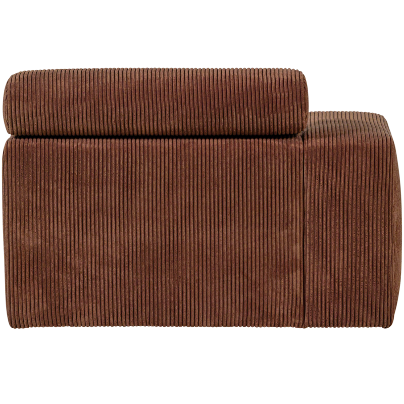 WOOOD-collectie Novi Chaise Longue Element Arm Links Ribstof Terra