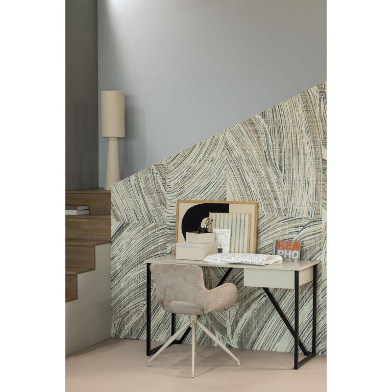 WOOOD-collectie Eliva Eetkamerstoel Structure Velvet Zand - Set Van 2
