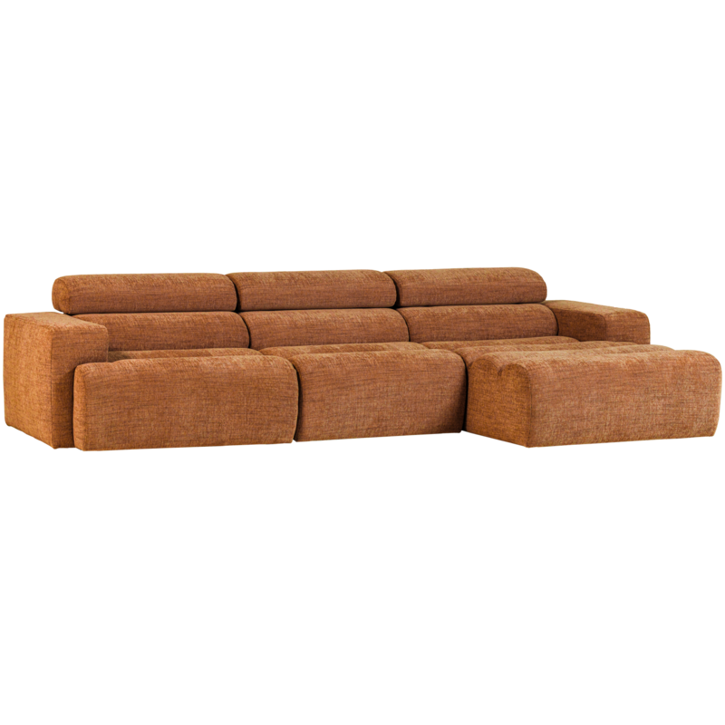 WOOOD-collectie Novi Chaise Longue Bank Rechts Oranje Melange