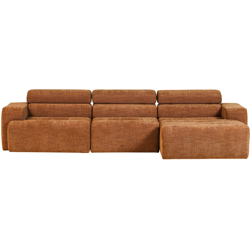 WOOOD-collectie Novi Chaise Longue Bank Rechts Oranje Melange
