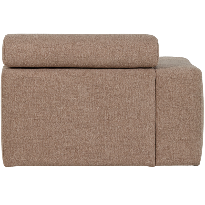 WOOOD-collectie Novi 1-Zits Element Arm Links Boucle Taupe