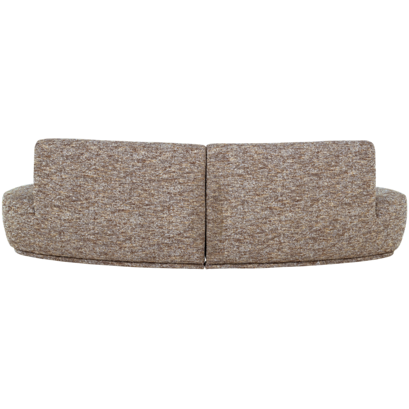 WOOOD-collectie Batavier Half Ronde Bank 4-Zits Lichtbruin Melange