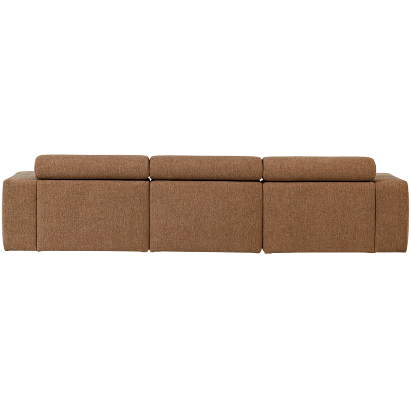WOOOD-collectie Novi Chaise Longue Bank Links Boucle Karamelbruin