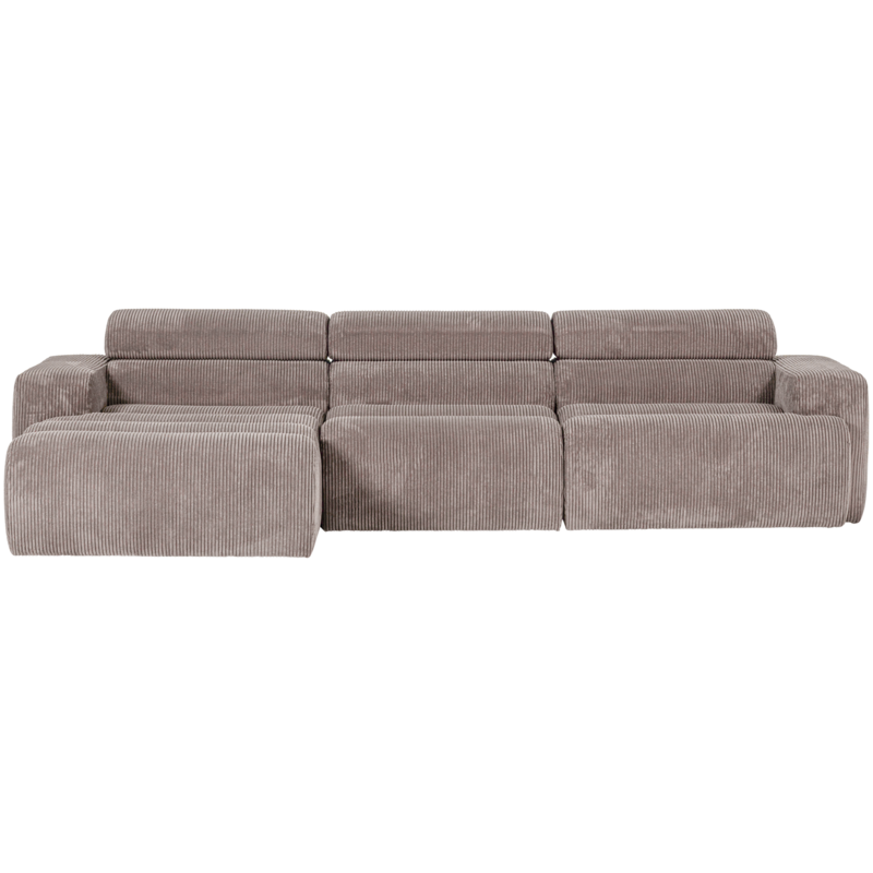 WOOOD-collectie Novi Chaise Longue Bank Links Ribstof Zand
