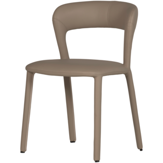 WOOOD Noble Eetkamerstoel Leerlook Zand