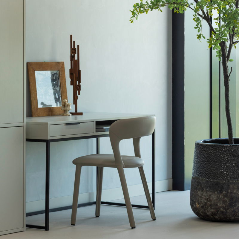 WOOOD-collectie Noble Eetkamerstoel Leerlook Zand