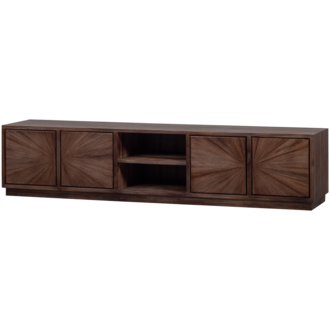 WOOOD Sun Tv Meubel Met Open Vak Recycled Teak Bruin