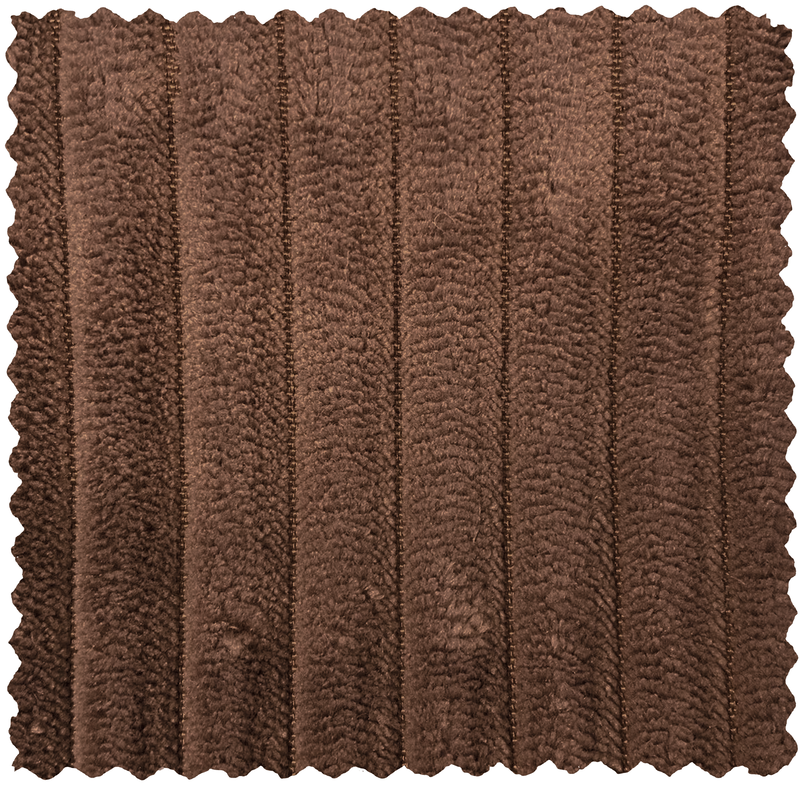 WOOOD-collectie Novi Chaise Longue Bank Rechts Ribstof Mokkabruin