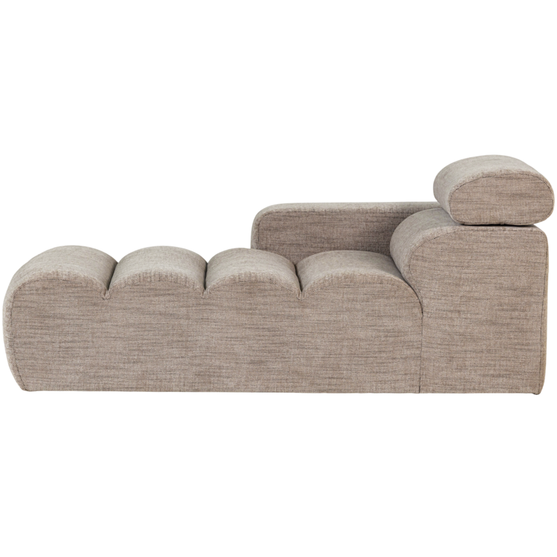 WOOOD-collectie Novi Chaise Longue Element Arm Links Naturel Melange