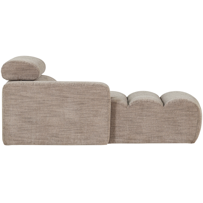 WOOOD-collectie Novi Chaise Longue Element Arm Links Naturel Melange