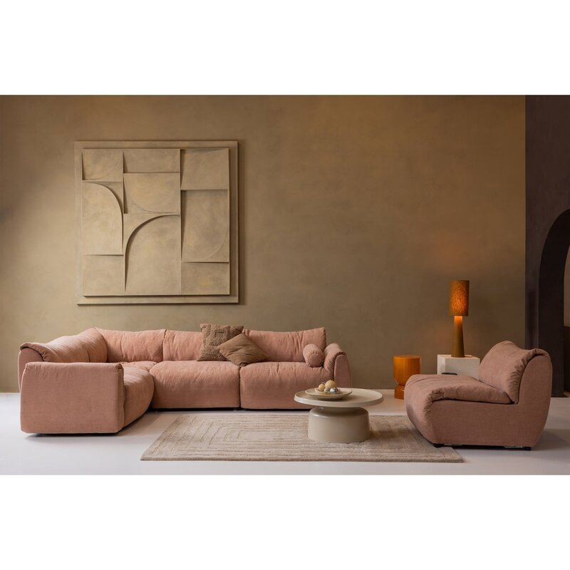 WOOOD-collectie LOFT TAFELLAMP METAAL/BOUCLE TAPENADE 90XO22 CM