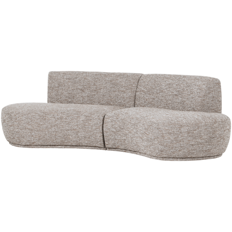 WOOOD-collectie Batavier Half Ronde Bank 4-Zits Zand Melange