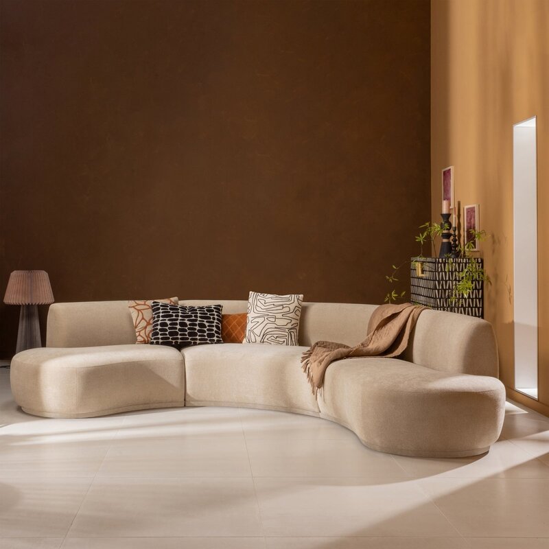 WOOOD-collectie Batavier Half Ronde Bank Naturel