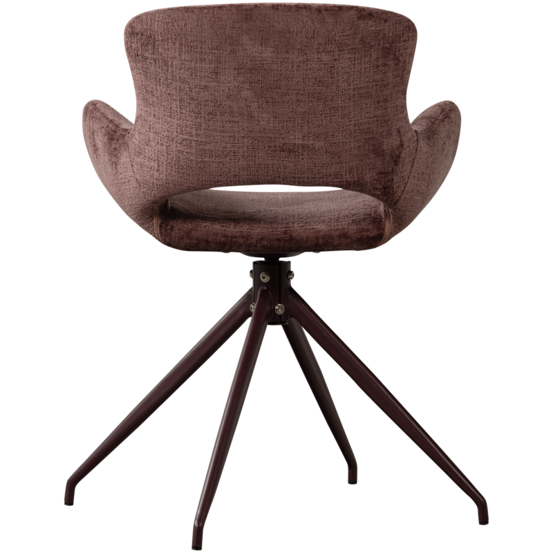 WOOOD-collectie Eliva Eetkamerstoel Structure Velvet Paars - Set Van 2