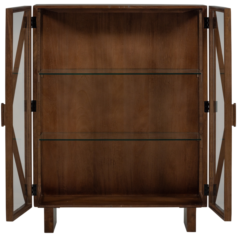 WOOOD-collectie Kella 2-Deurs Kast Mango Hout Bruin