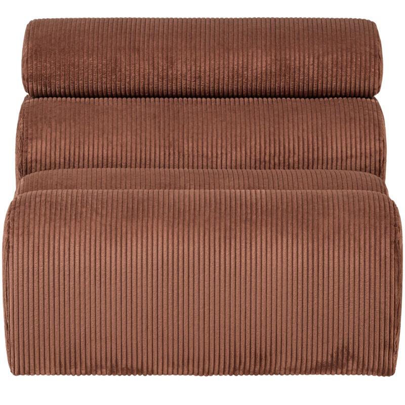 WOOOD-collectie Novi 1-Zits Element Ribstof Terra