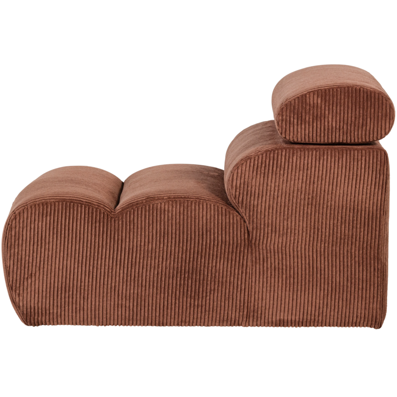 WOOOD-collectie Novi 1-Zits Element Ribstof Terra