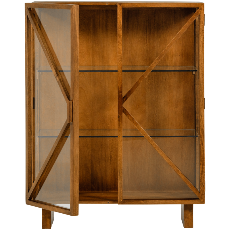 WOOOD-collectie Kella 2-Deurs Kast Mango Hout Naturel