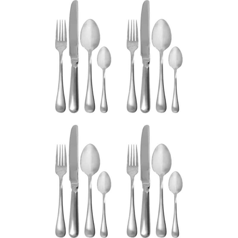 House Doctor-collectie Cutlery set Mora Silver finish