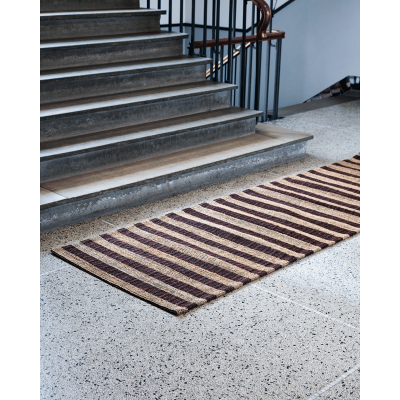 House Doctor-collectie Vloerkleed Block Bruin, naturel