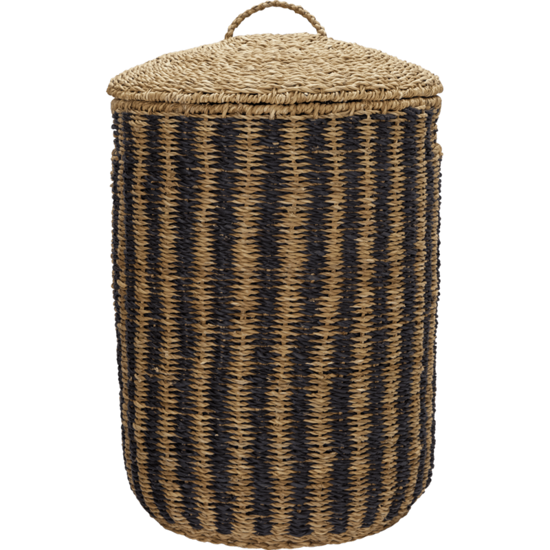 House Doctor-collectie Wasmanden Cesto naturel, Zwart